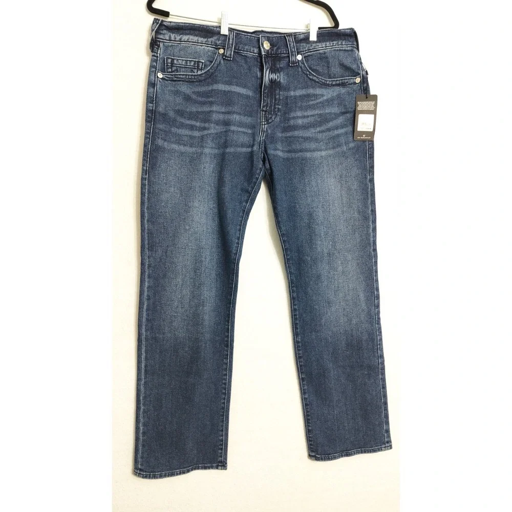 True Religion Ricky SN Relaxed‎ Straight Jeans 107344 Men's Pants sz 36/34 New